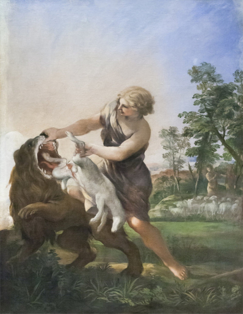 David dreper løven - Pietro da Cortona