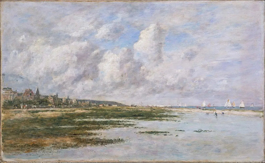 Deauville ved lavvann - Eugène Boudin