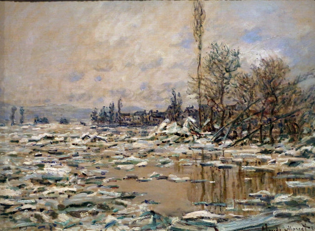 The Debacle, gråvær W560 - Claude Monet