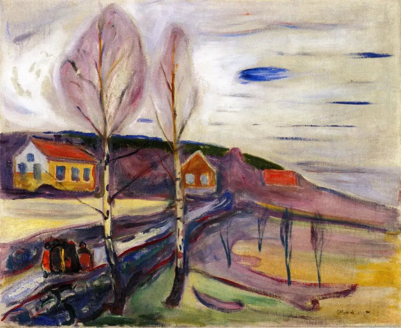Begynnelsen av våren i Åsgårdstrand - Edvard Munch