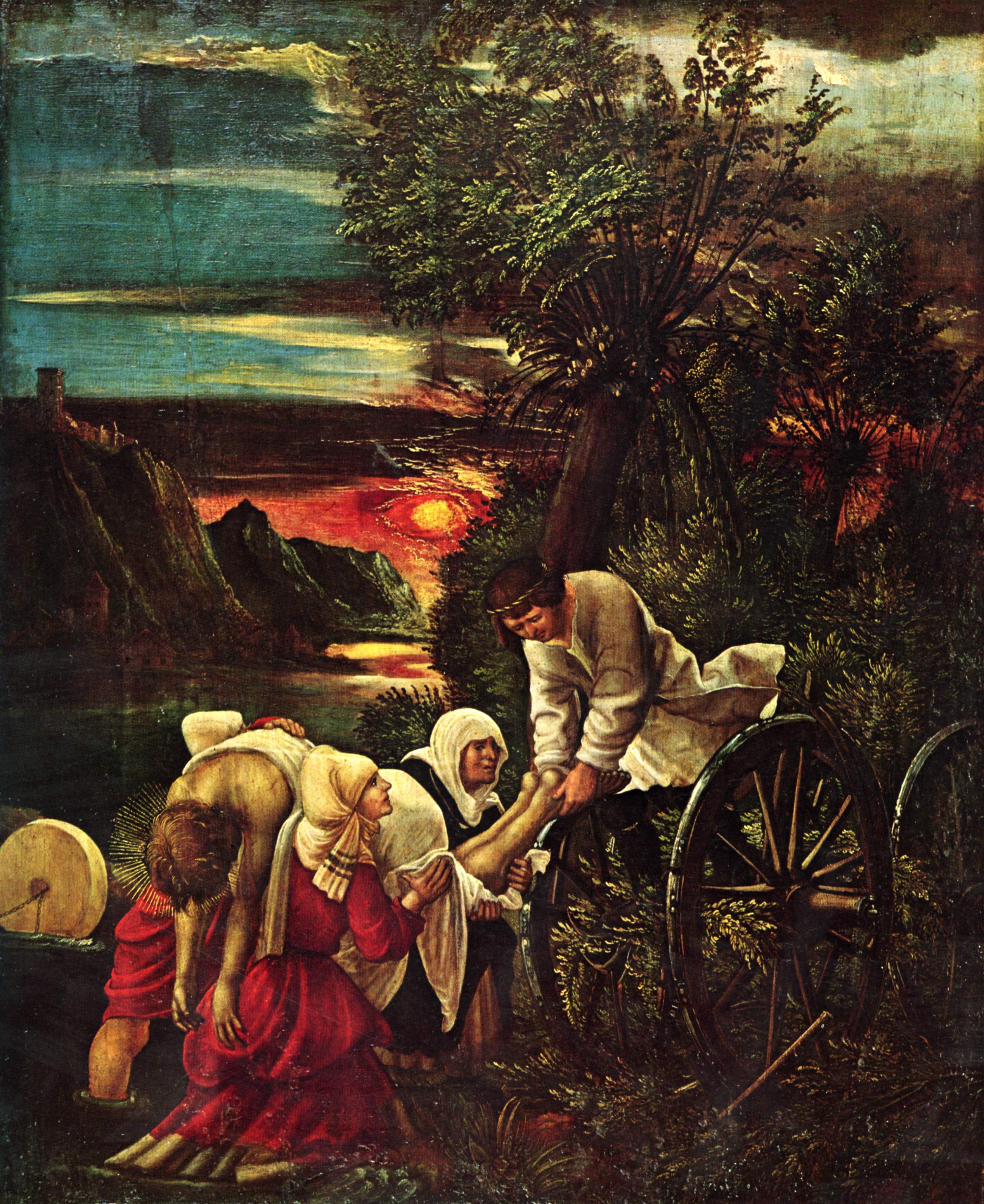Découverte du corps de saint Florian - Albrecht Altdorfer image 1 reproduction artisanale de tableau