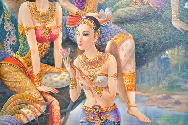 Gudinnen Kinnaree  | 170 x 120 cm
