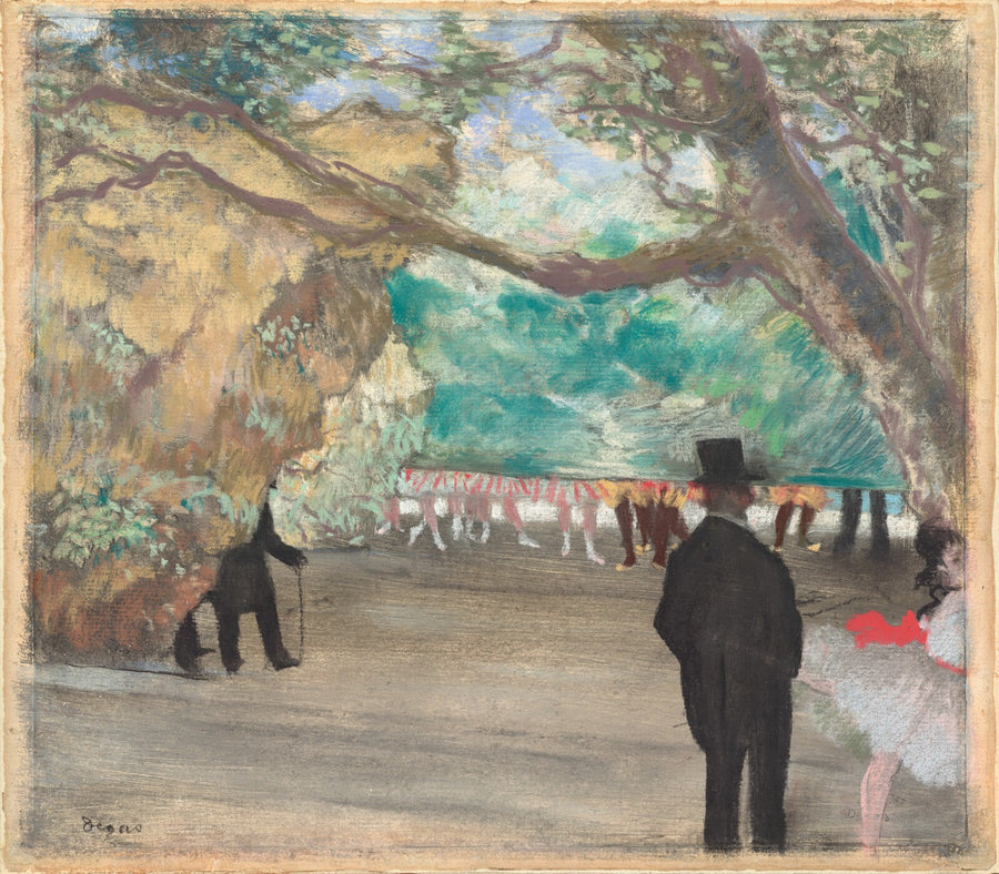 The Curtain, Edgar Degas, c. 1880 — pastel, National Gallery of Art
