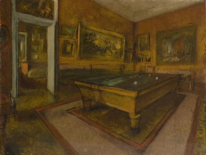 Billardsalongen i Ménil-Hubert - Edgar Degas