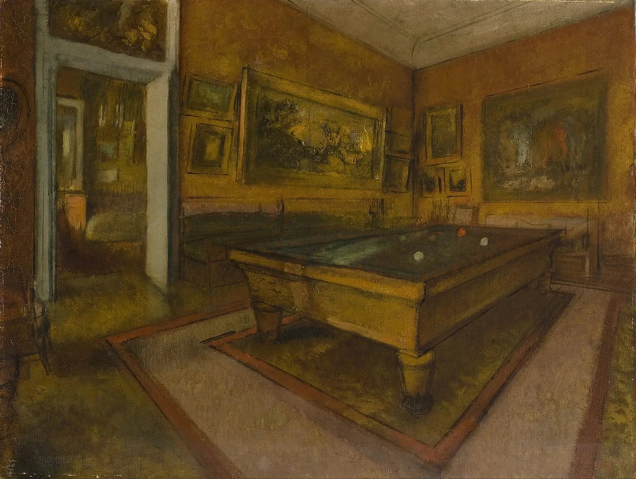 Billardsalongen i Ménil-Hubert - Edgar Degas