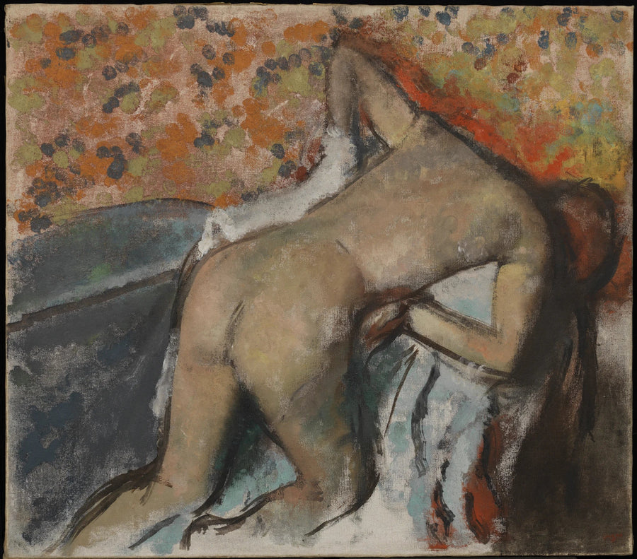 Etter badet, kvinne som tørker seg - Edgar Degas