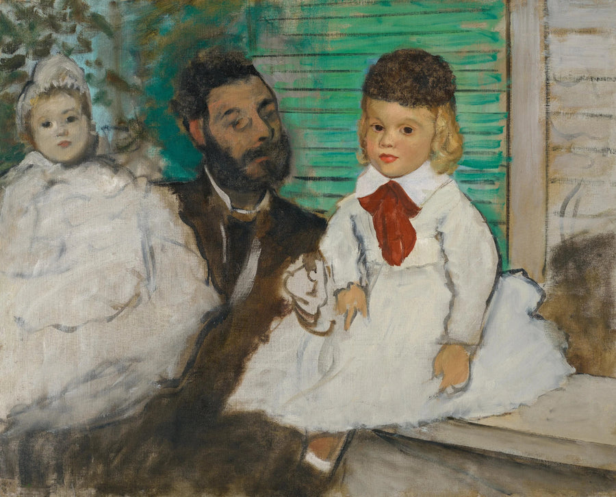 Ludovic Lepic og hans døtre - Edgar Degas