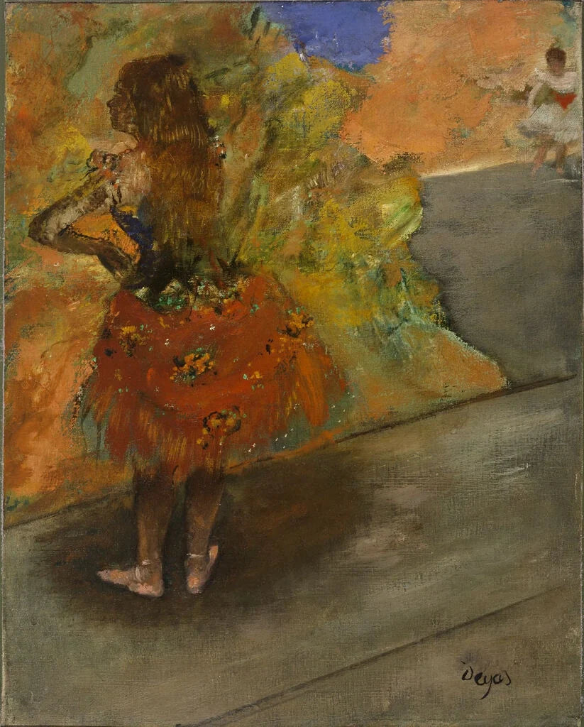 Danserinne: rød skjørt - Edgar Degas