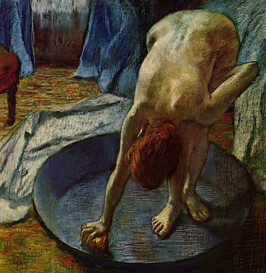 Kvinne ved vaskebaljen - Edgar Degas