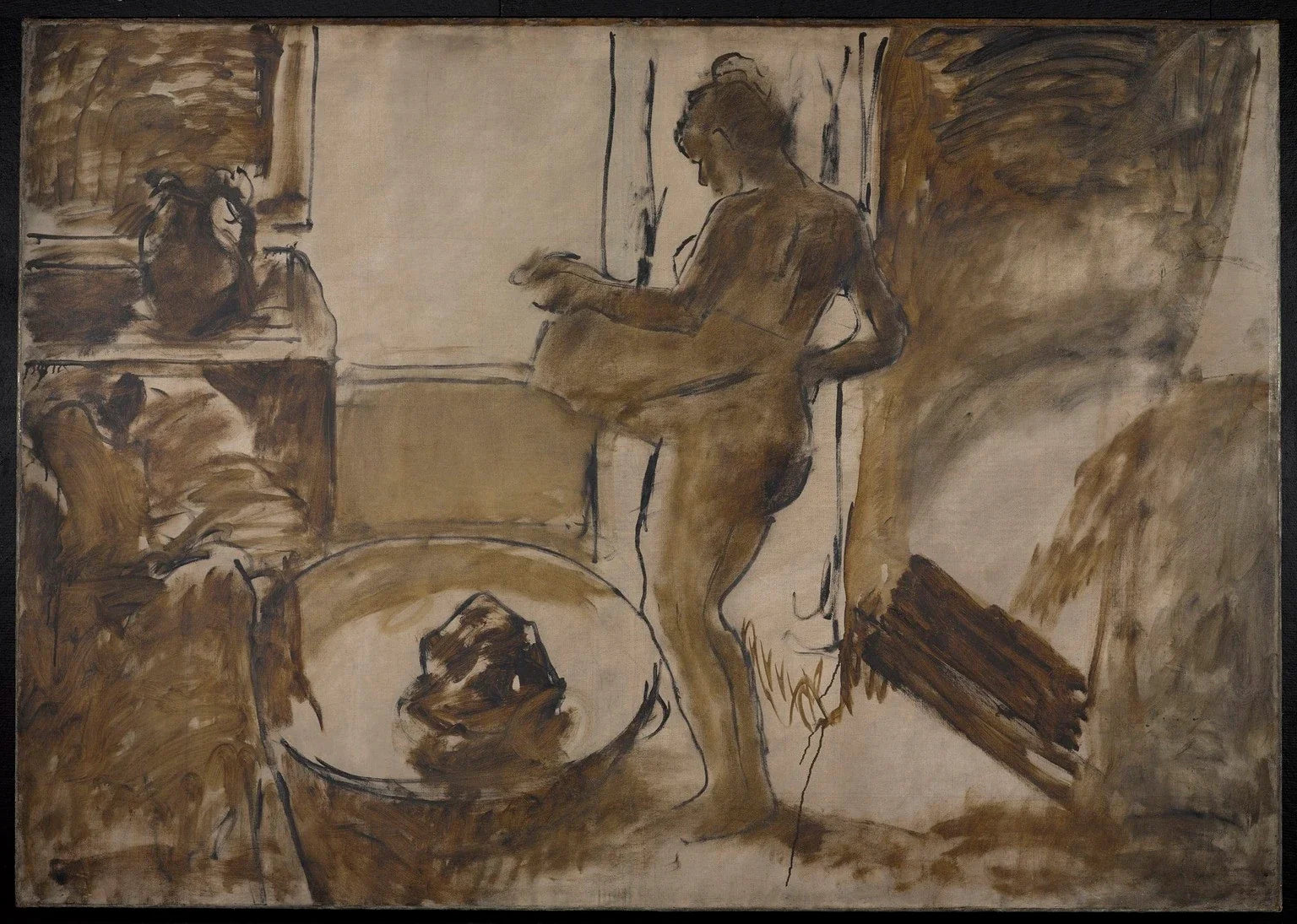 Femme au tub par Edgar Degas – reproduction peinture à l’huile sur toile
