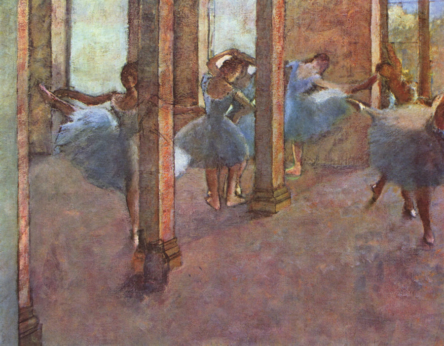 Dansere som trener i Foyer - Edgar Degas