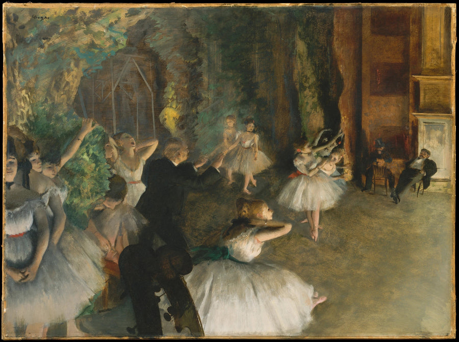 Ballettrepetisjon på scenen - Edgar Degas