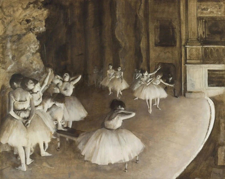 Gjentakelse av en ballett på scenen - Edgar Degas