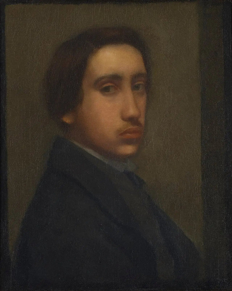 Degas i svart frakk (Selvportrett) - Edgar Degas