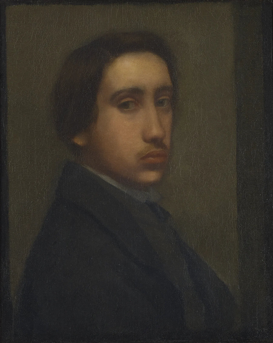 Degas i svart frakk (Selvportrett) - Edgar Degas