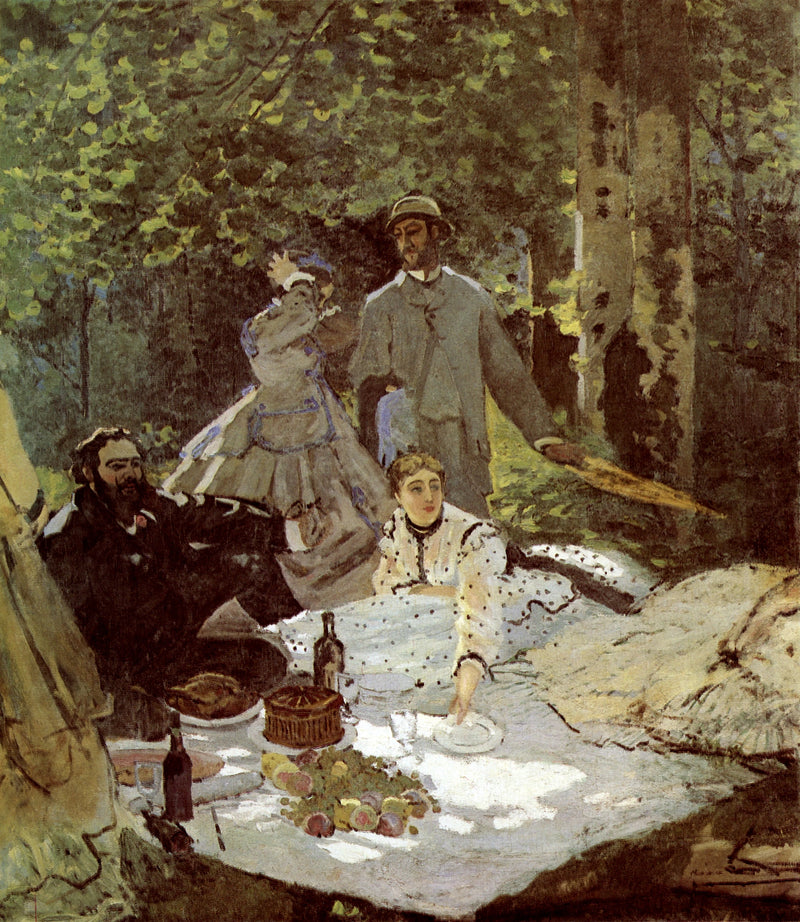 Lunsj på gresset, sentralt fragment W63/2 - Claude Monet