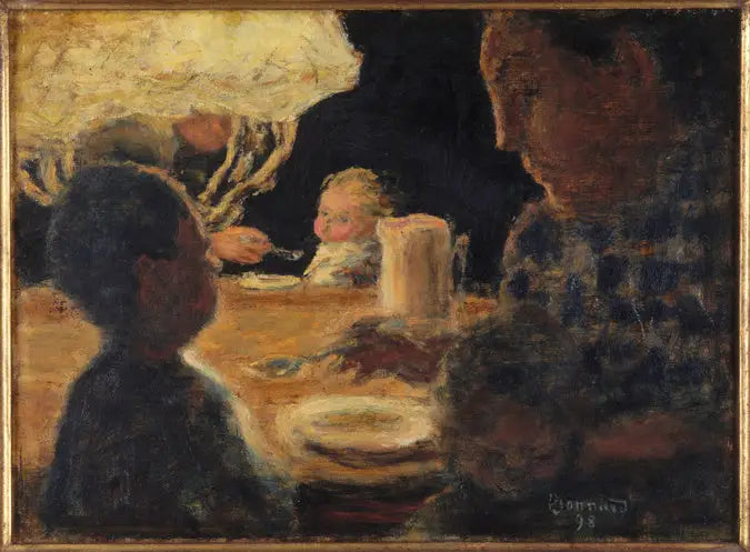 Lunsj under lampen - Pierre Bonnard