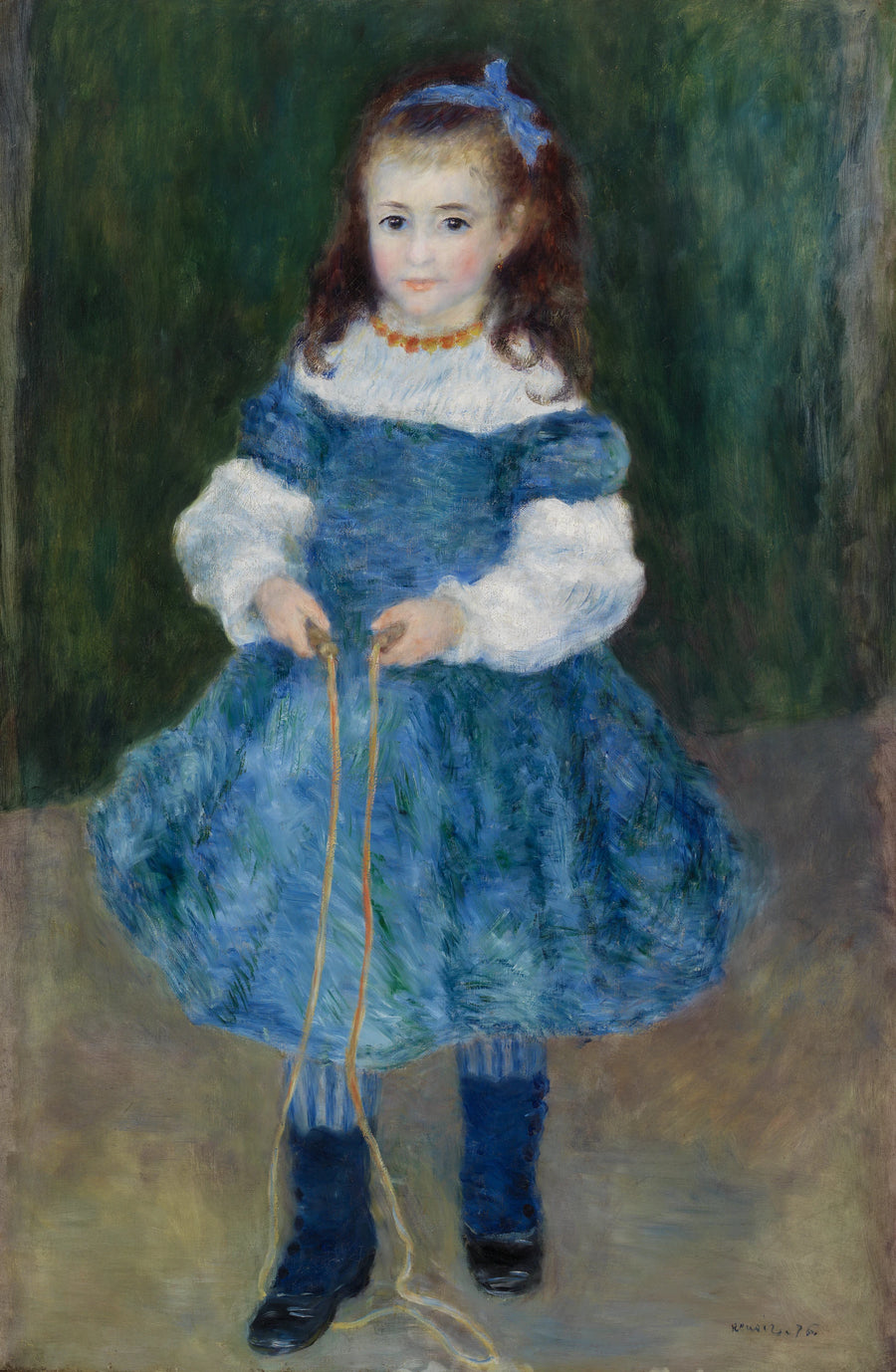 Jente med hoppetau (Portrett av Delphine Legrand) - Pierre-Auguste Renoir