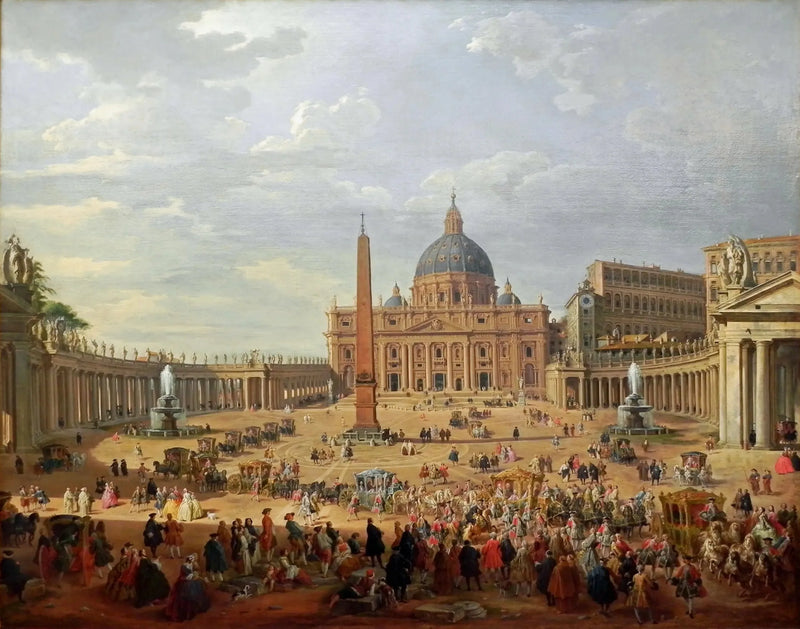 Avreise av hertugen av Choiseul fra Piazza di San Pietro - Giovanni Paolo Panini

Source:
Départ du duc de Choiseul de la Piazza di San Pietro - Giovanni Paolo Panini