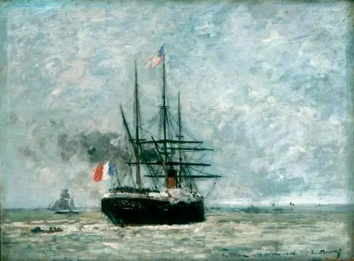 Avgang fra havnen - Eugène Boudin