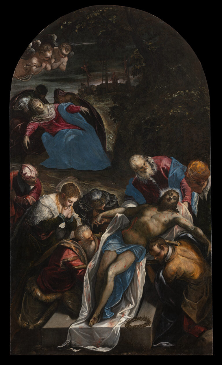 Dødsstedet i Gravkammeret - Jacopo Tintoretto