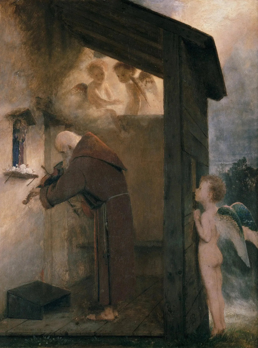 Arnold Böcklin - Reproduksjon av maleri i oljemålning

Source:
Q107435804 - Arnold Böcklin