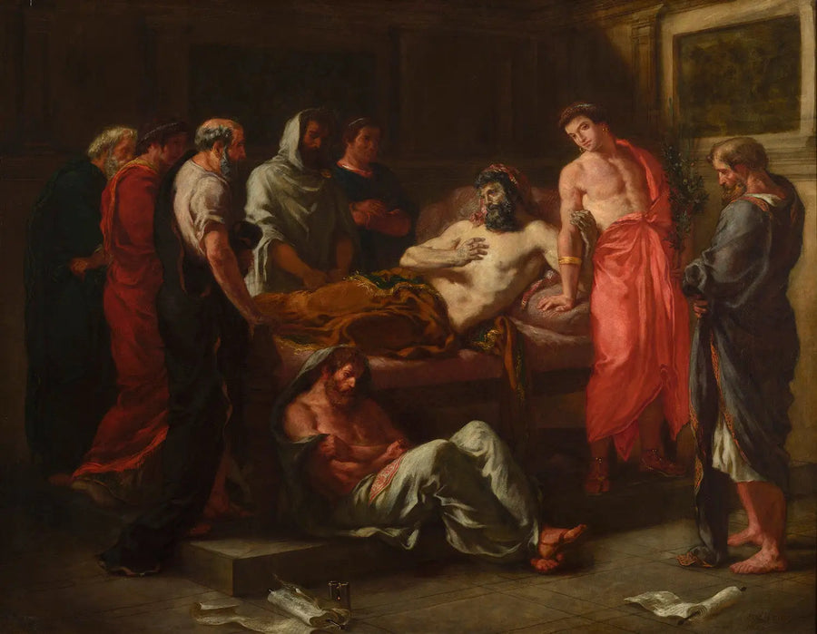 Den siste talen til keiser Marcus Aurelius - Eugène Delacroix
