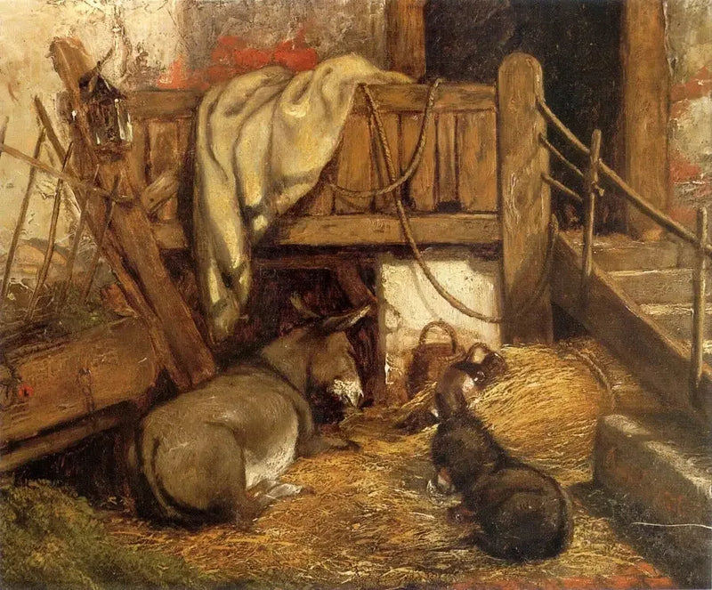 Et esel i stallen. - John Constable