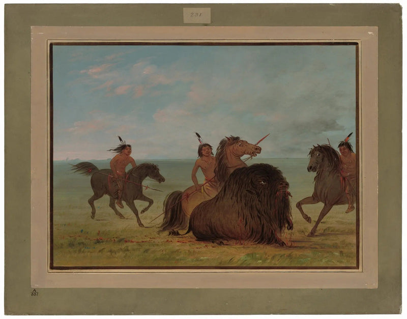 Des Camanchees lancerer en hannbison - George Catlin

Source:
Des Camanchees lancent un bison mâle - George Catlin