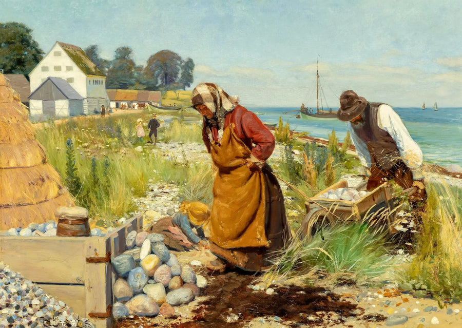 Folk kutter gjennom rasmasser nær en strand i Stevns, Danmark. - H. A. Brendekilde

Source:
Des gens coupent des décombres près d'une plage à Stevns, au Danemark. - H. A. Brendekilde