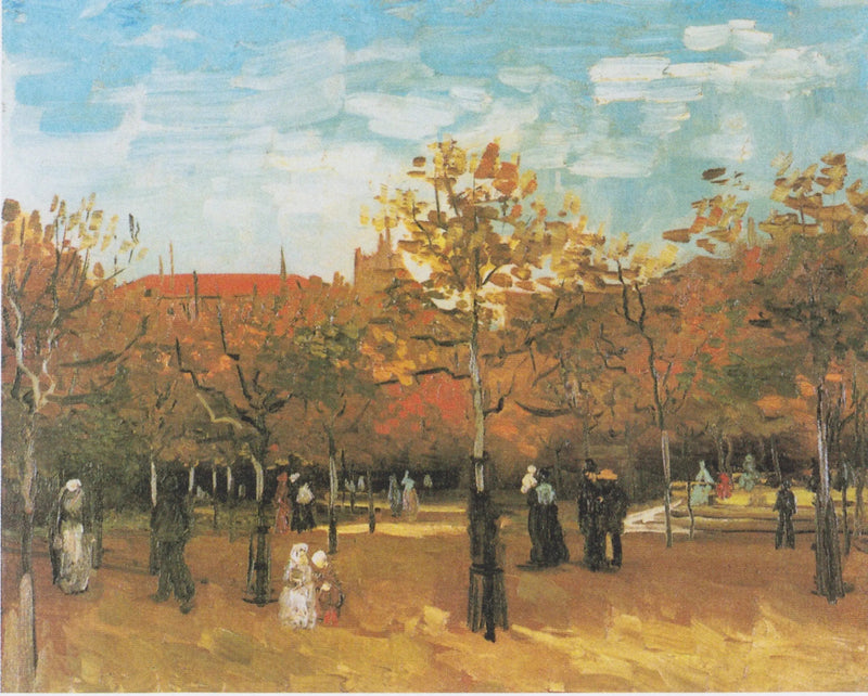 Folk som går i en park - Vincent van Gogh