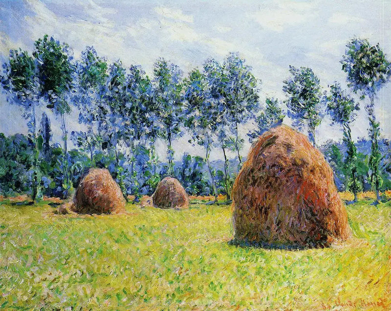 Høystakker i Giverny - Claude Monet