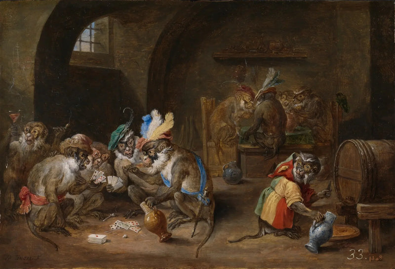 Ape i en taverne - David Teniers den Yngre

Source:
Des singes dans une taverne - David Teniers le Jeune