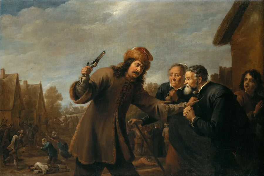 Soldater angriper en landsby - David Teniers den Yngre

Source:
Des soldats attaquent un village - David Teniers le Jeune