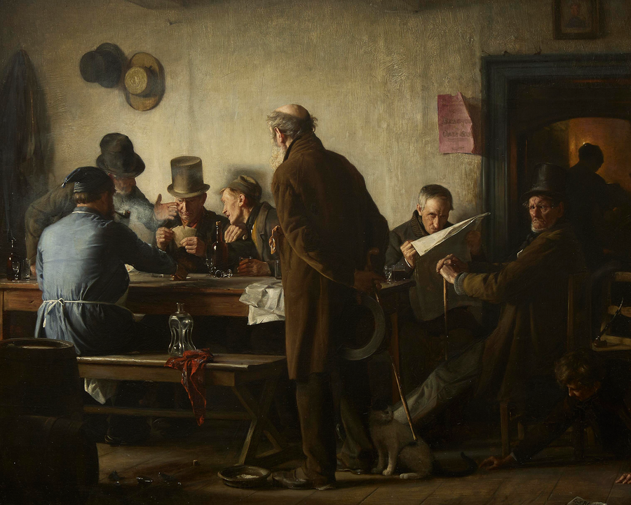 Gamle menn i en taverne. - Carl Heinrich Bloch