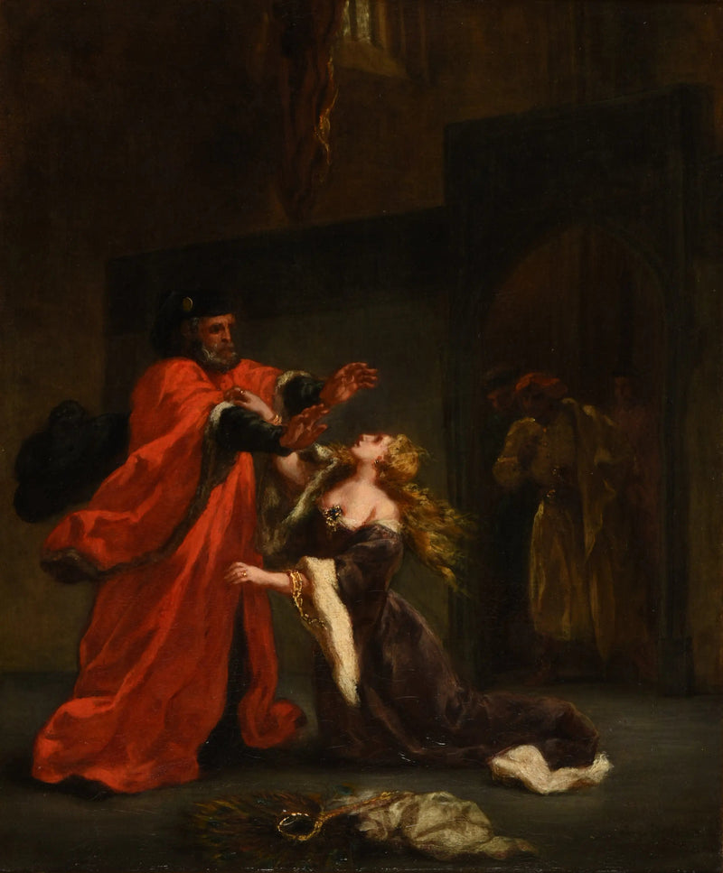 Desdémone forbannet av sin far - Eugène Delacroix