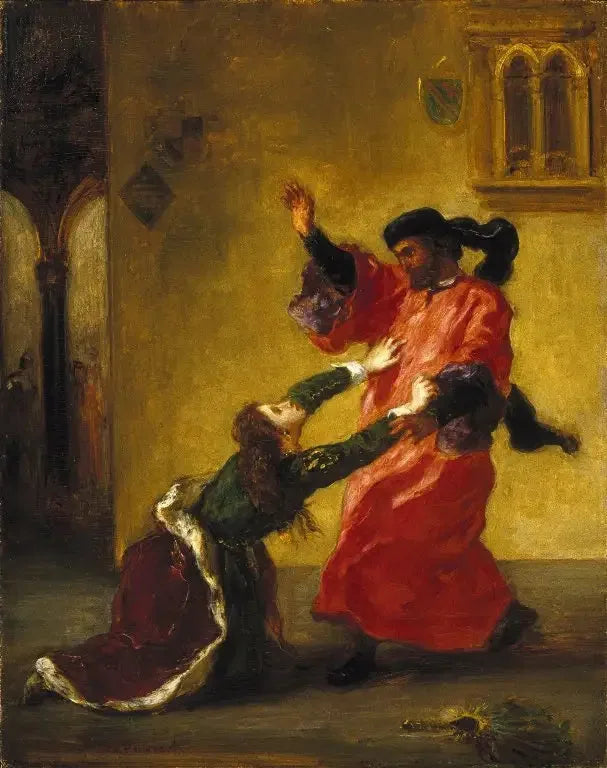 Desdémone forbannet av sin far - Eugène Delacroix