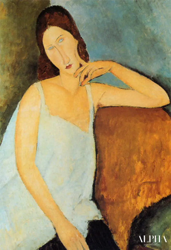 Détail de Jeanne Hébuterne - Amedeo Modigliani - Reproductions de tableaux et peintures haut de gamme