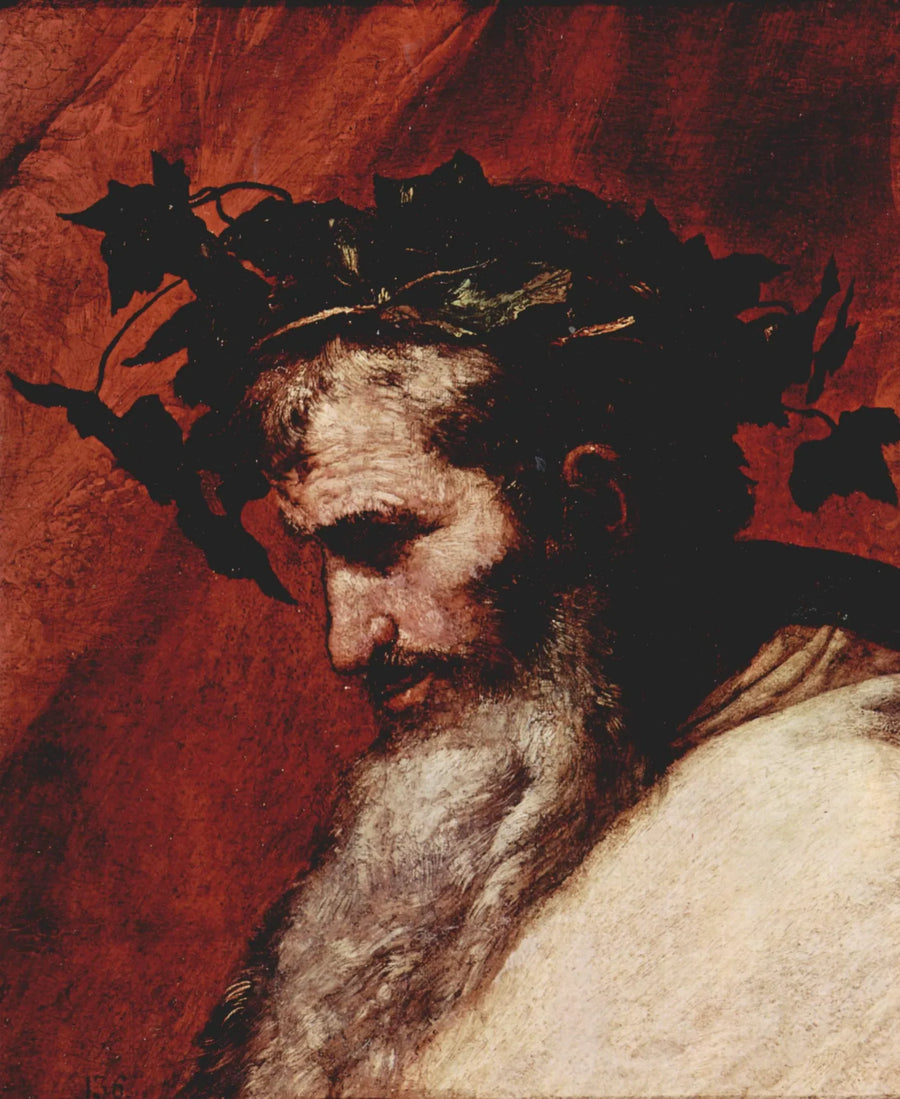 Detalj av Bacchus-hodet - Jusepe de Ribera