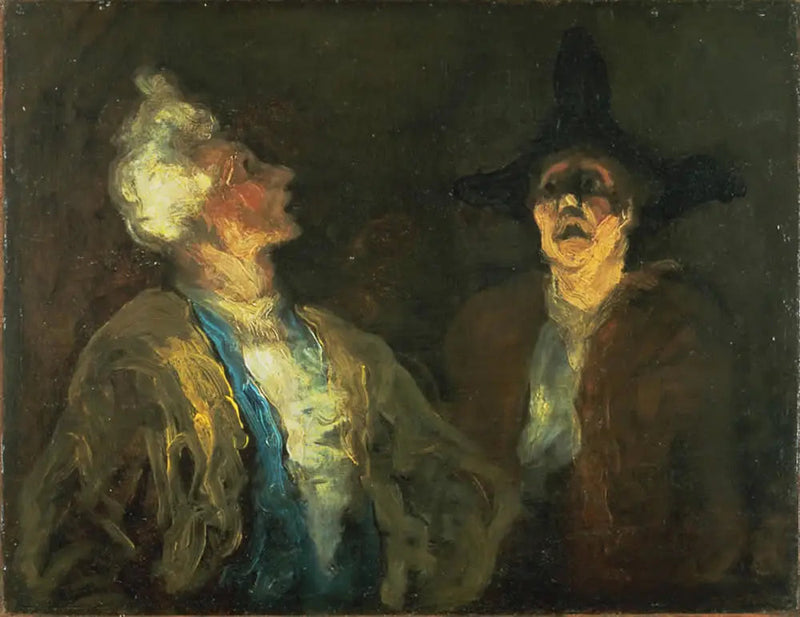 To skuespillere (Komediescene) - Honoré Daumier