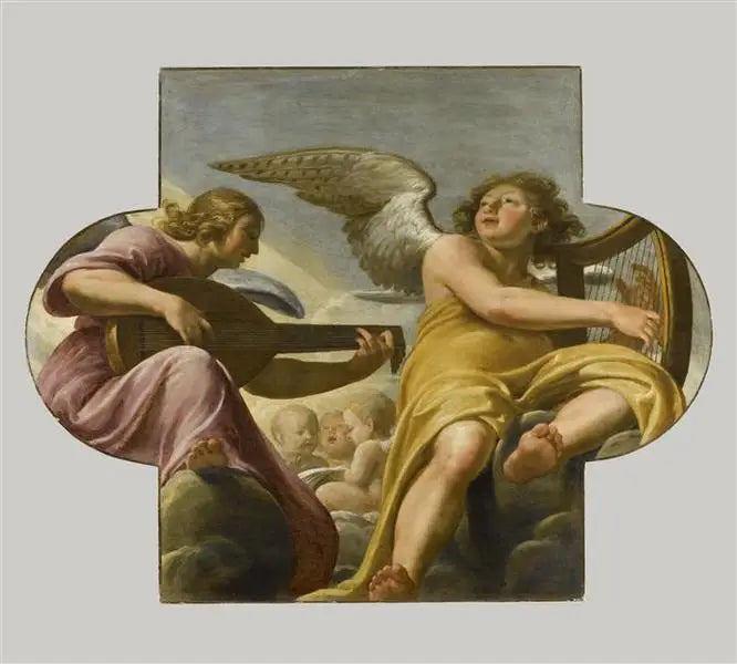 Deux Anges musiciens - Philippe de Champaigne image 1 copie de tableau peinte à la main
