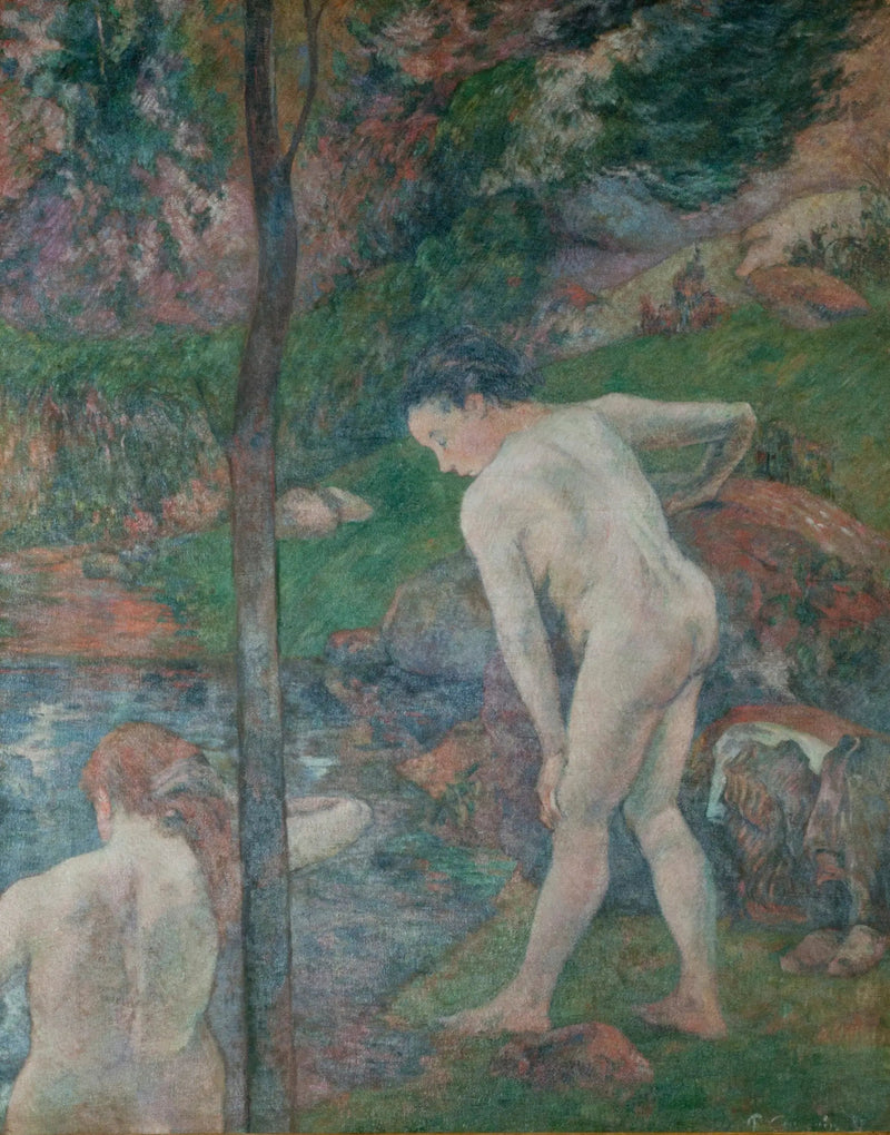 To badende kvinner - Paul Gauguin