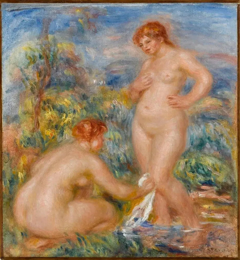 To badende kvinner - Pierre-Auguste Renoir