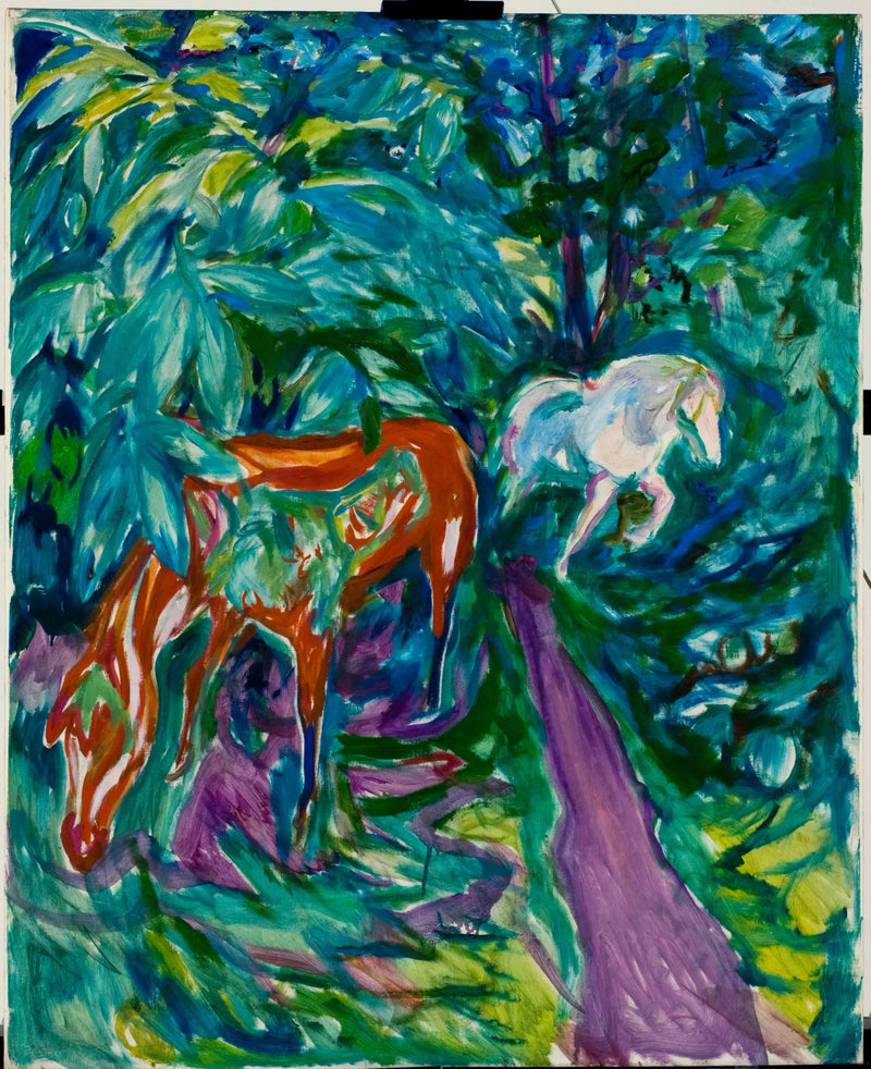 To hester i skogen - Edvard Munch