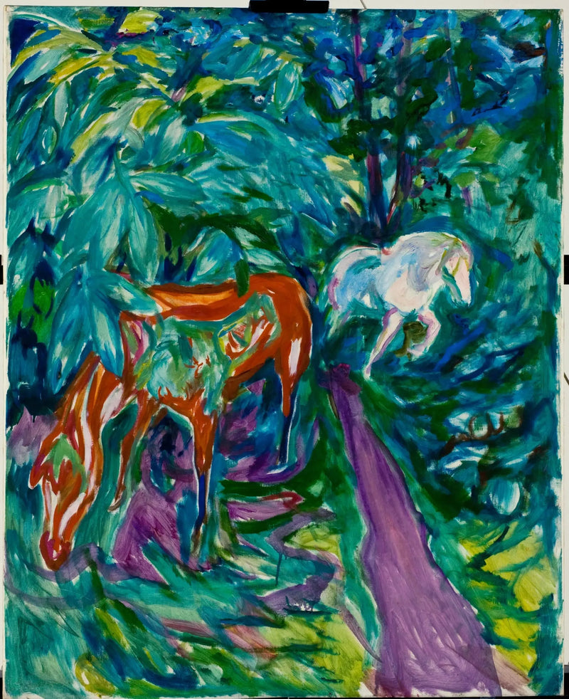 To hester i skogen - Edvard Munch