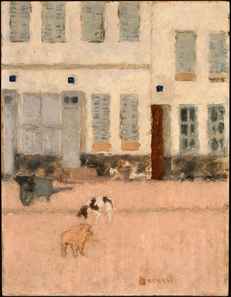 To hunder i en øde gate - Pierre Bonnard