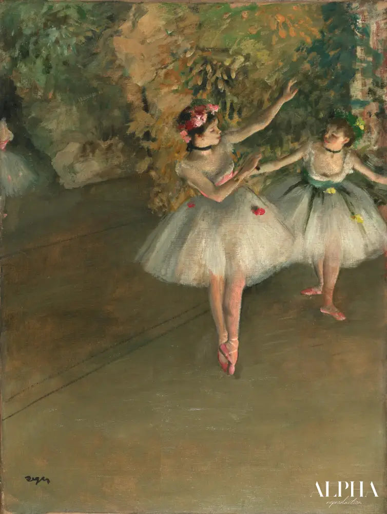 Deux danseurs sur scène - Edgar Degas - Reproductions de tableaux et peintures haut de gamme