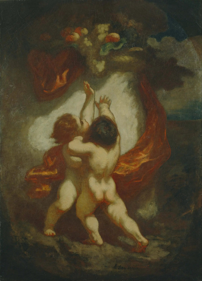 To barn som leter etter frukt - Honoré Daumier