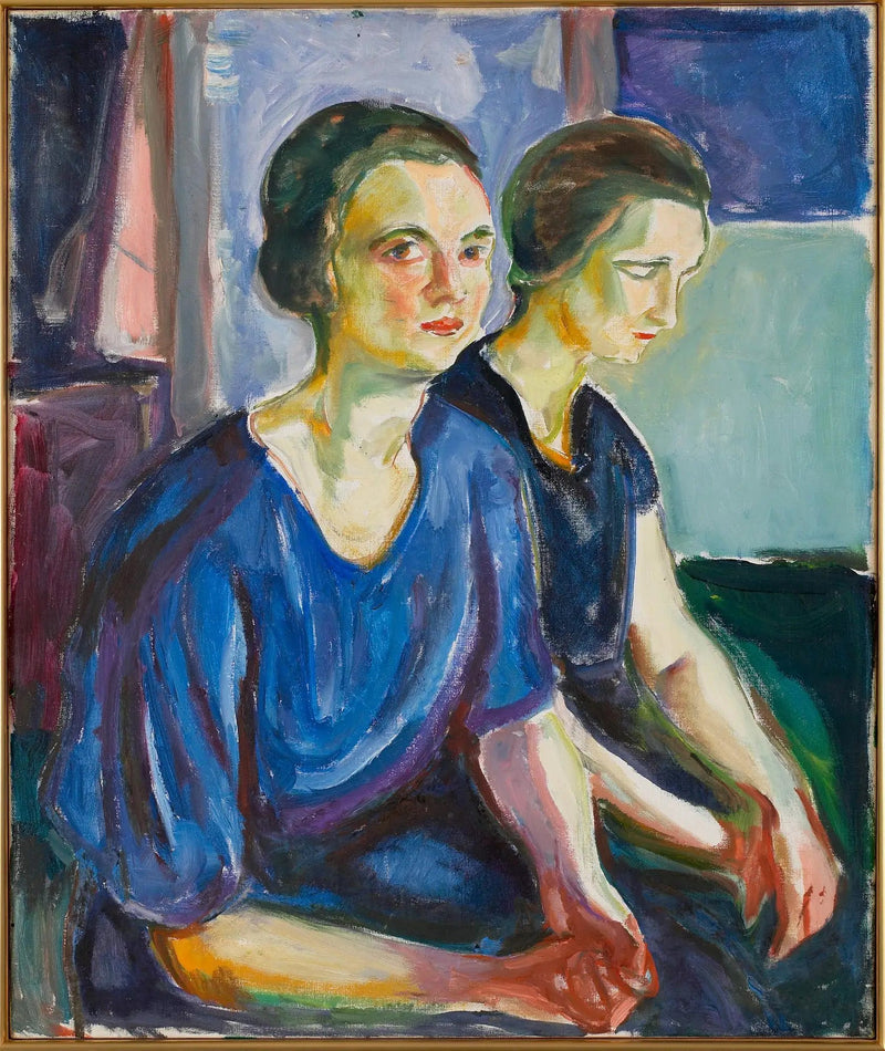 To kvinner, sittende - Edvard Munch