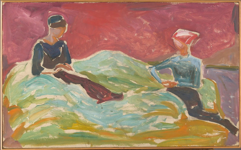 To kvinner som sitter - Edvard Munch